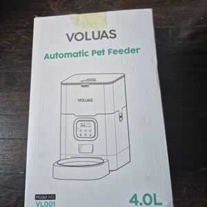 Voluas Automatic Pet Feeder for Cats and Dogs Dry Food Dispenser 4.0 L. Open Box